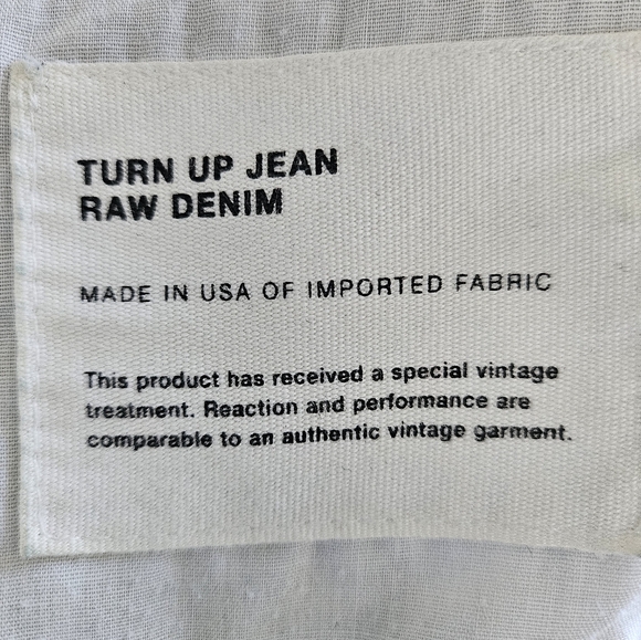 Helmut Lang, Turn Up, Raw Denim Jeans - Picture 5 of 5